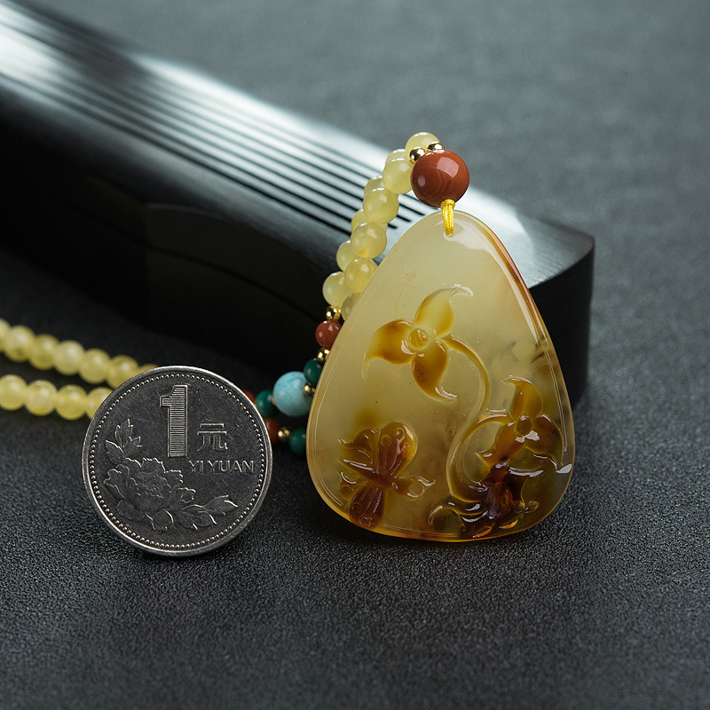 俏色金绞蜜项链-红掌柜