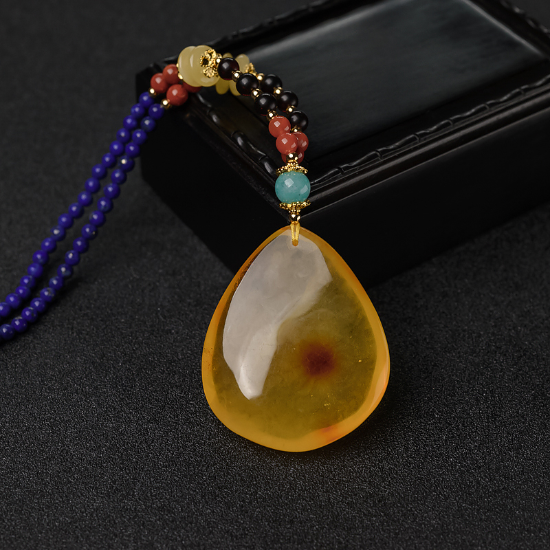 俏色金绞蜜水滴-红掌柜