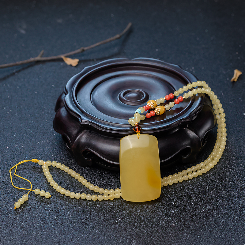 波罗的海天然蜜蜡龙牌项链-红掌柜