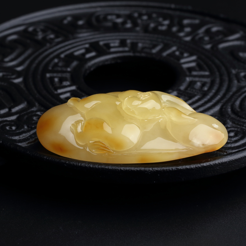 蜜蜡吊坠-红掌柜