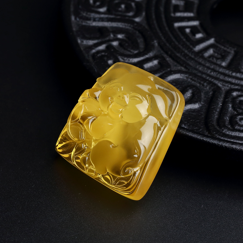 天然蜜蜡吊坠-红掌柜