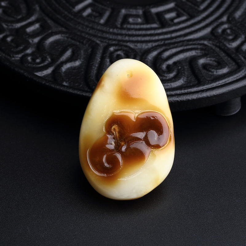 蜜蜡如意吊坠-红掌柜