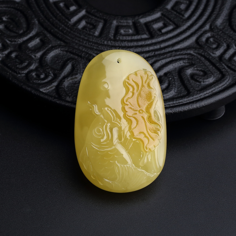 蜜蜡吊坠-红掌柜