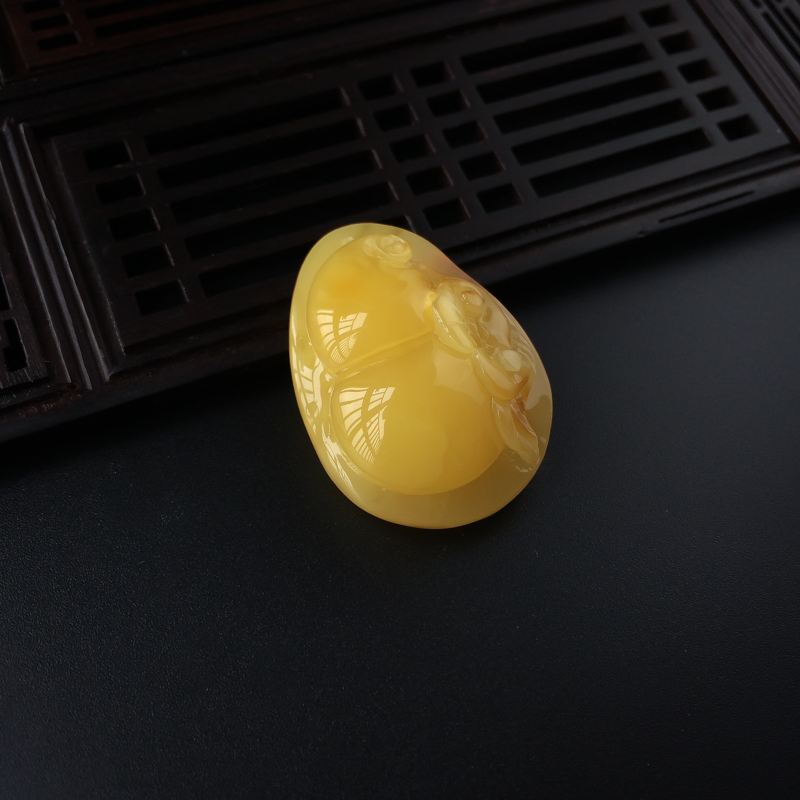 天然满蜜蜜蜡葫芦吊坠-红掌柜