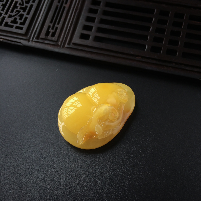 波罗的海天然蜜蜡葫芦吊坠-红掌柜