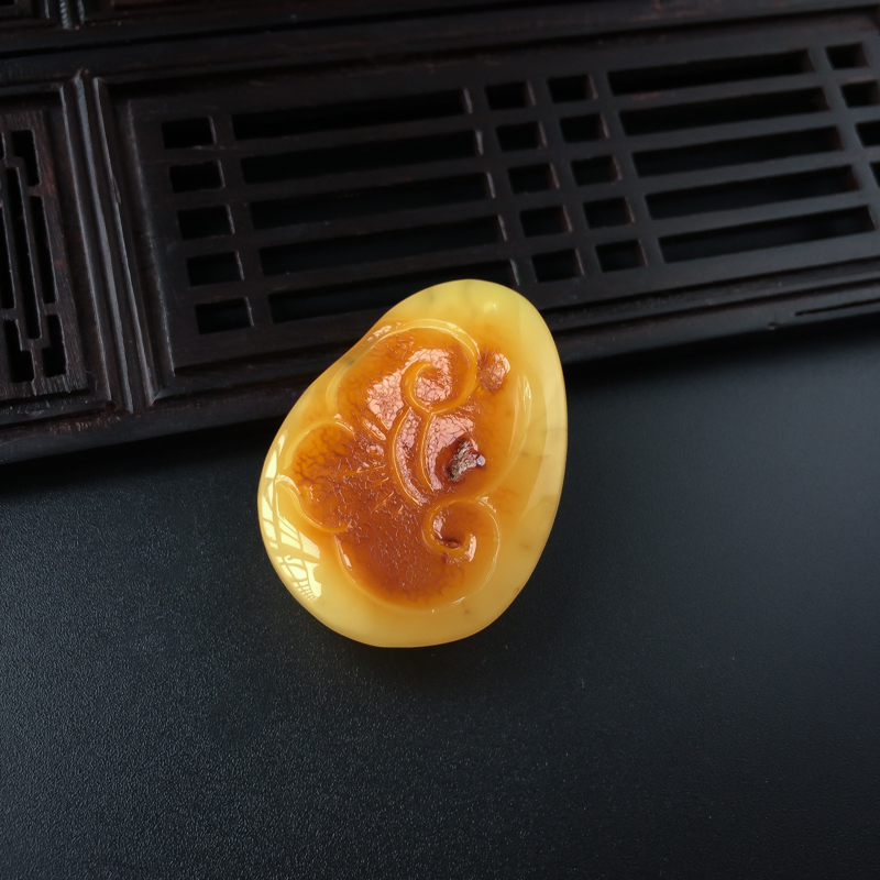 波罗的海天然满蜜蜜蜡吊坠-红掌柜