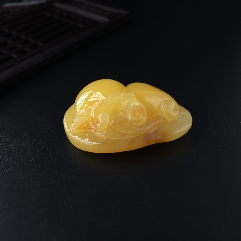 满蜜蜜蜡葫芦吊坠-红掌柜