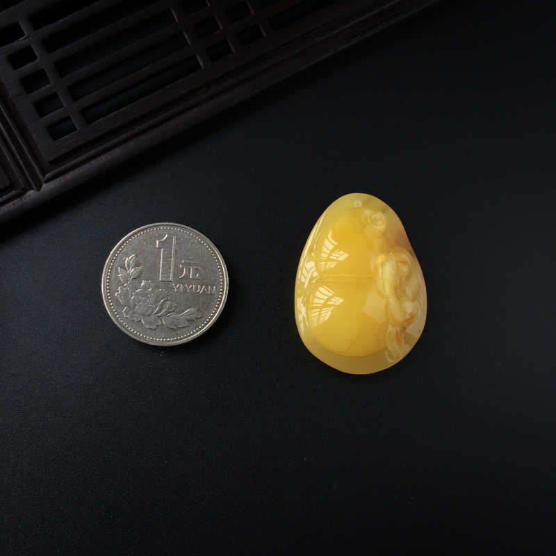 波罗的海蜜蜡葫芦吊坠-红掌柜