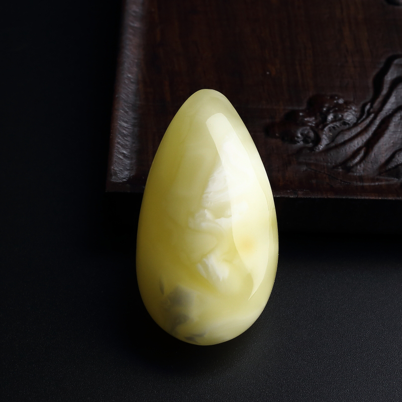 波罗的海天然白花蜜蜜蜡水滴吊坠-红掌柜