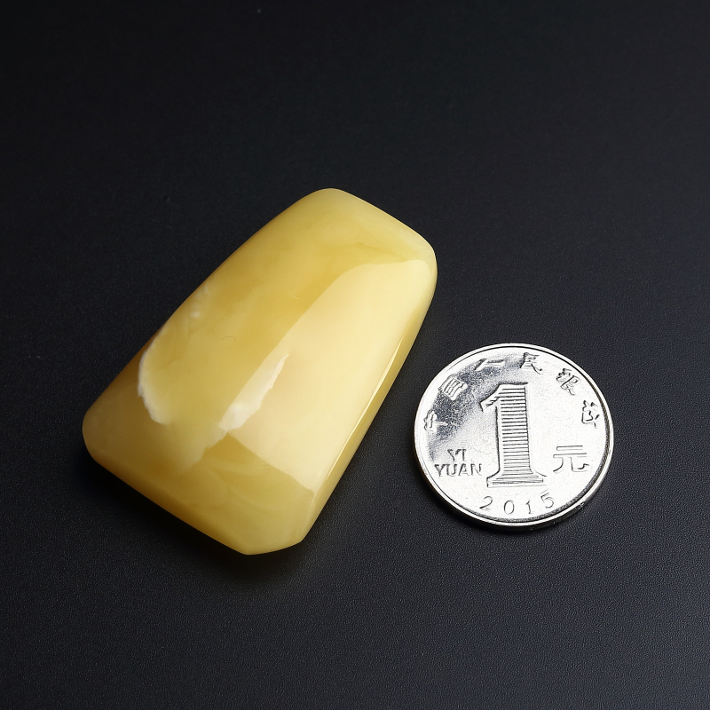 满蜜鸡油黄蜜蜡无事牌吊坠-红掌柜