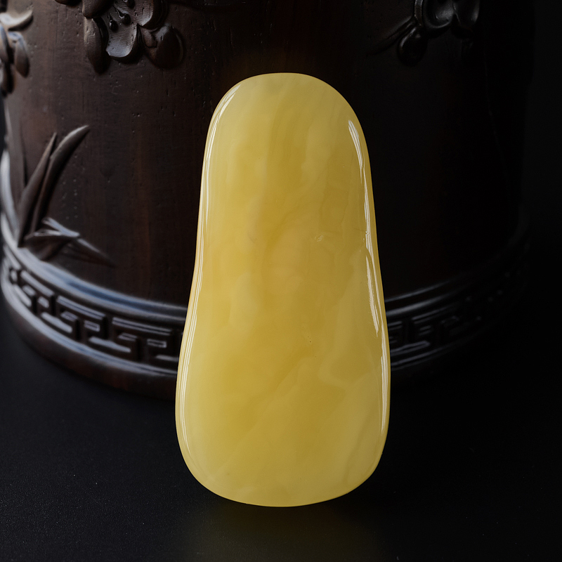 柠檬黄蜜蜡吊坠-红掌柜