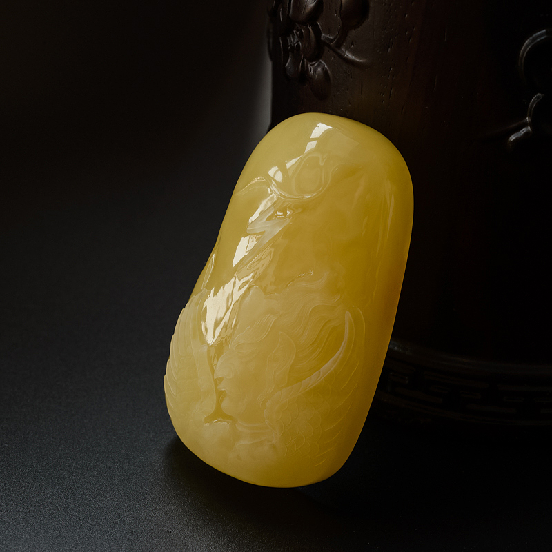 天然满蜜蜜蜡雷震子吊坠-红掌柜