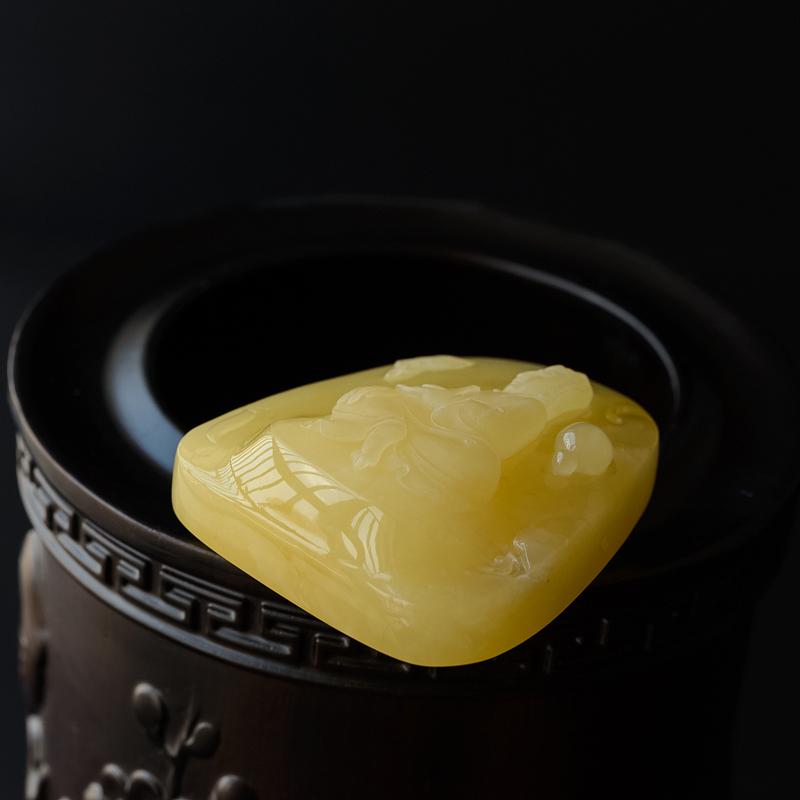 满蜜蜜蜡观音吊坠-红掌柜