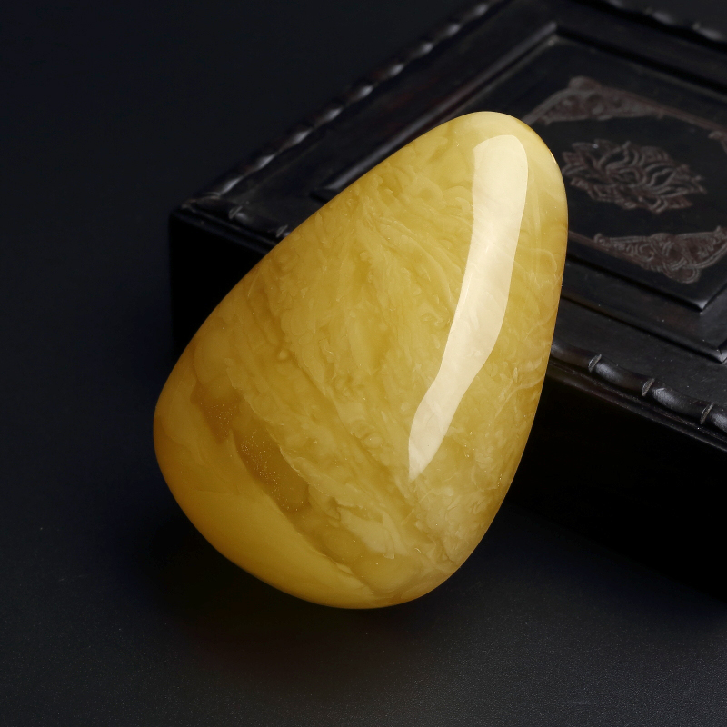 满蜜鸡油黄随形蜜蜡吊坠 - 红掌柜