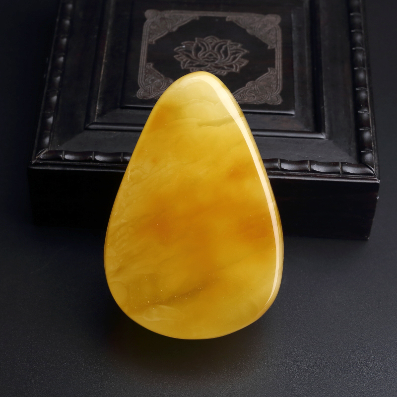 鸡油黄随形蜜蜡吊坠 - 红掌柜