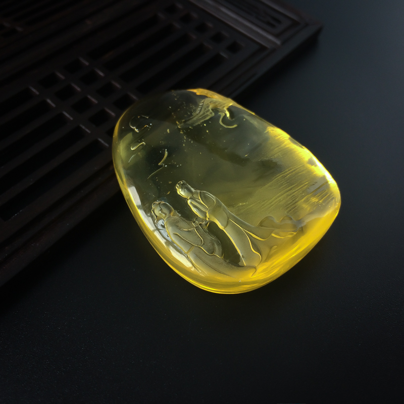 天然金珀挂件-红掌柜