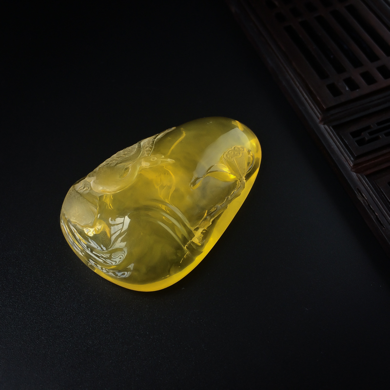 天然金珀挂件-红掌柜