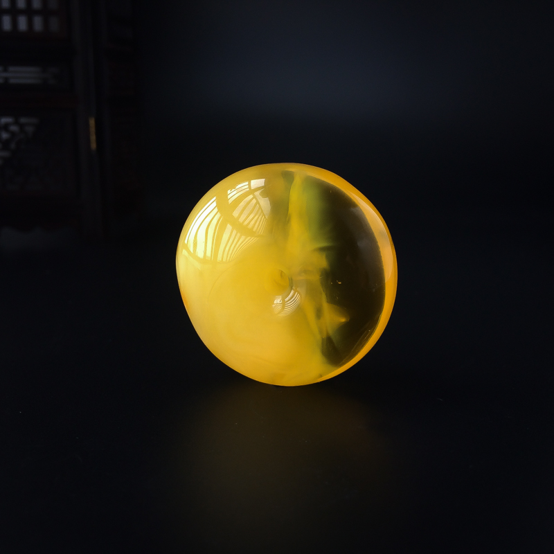 蜜蜡平安扣-红掌柜