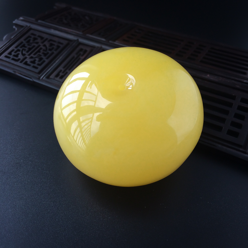 蜜蜡平安扣吊坠-红掌柜