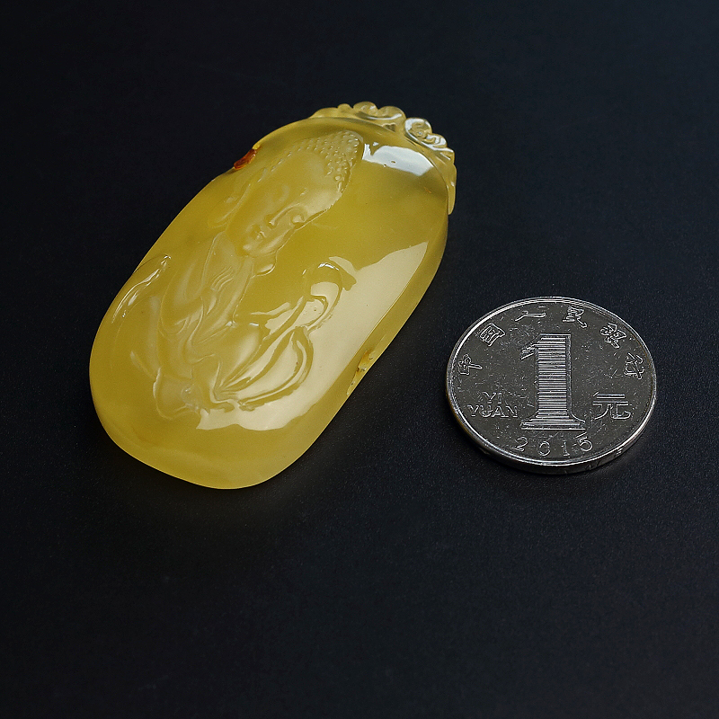 天然蜜蜡吊坠-红掌柜