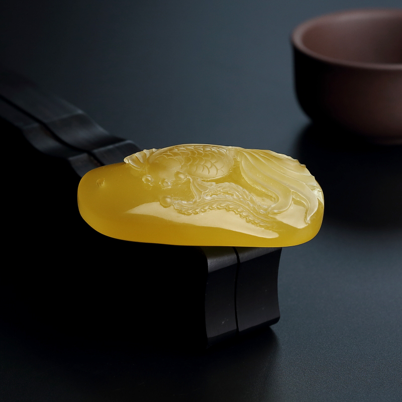 蜜蜡吊坠-红掌柜