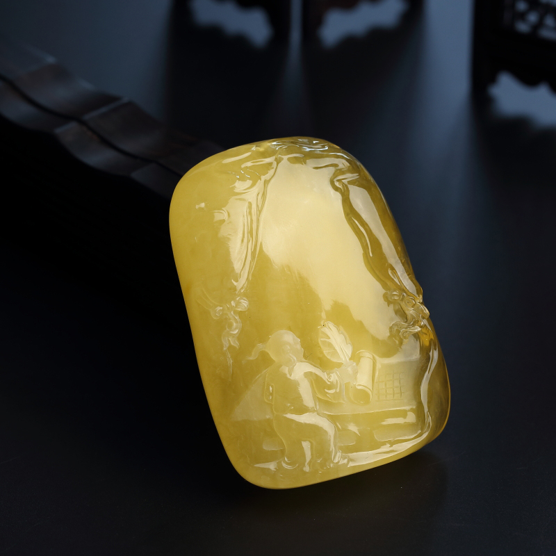 蜜蜡吊坠-红掌柜