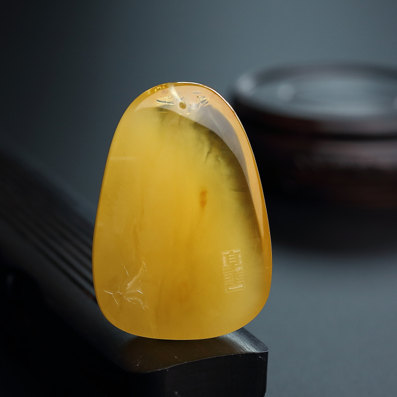 天然蜜蜡挂件-红掌柜