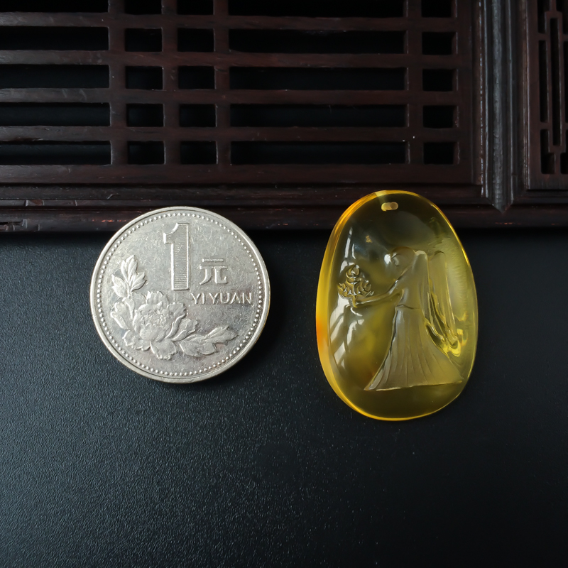 金珀挂件-红掌柜