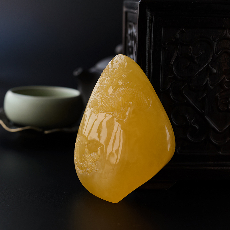 蜜蜡盘龙吊坠-红掌柜