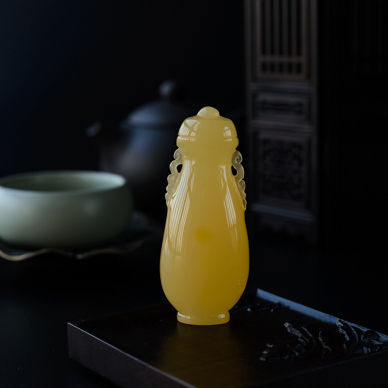 蜜蜡花瓶-红掌柜