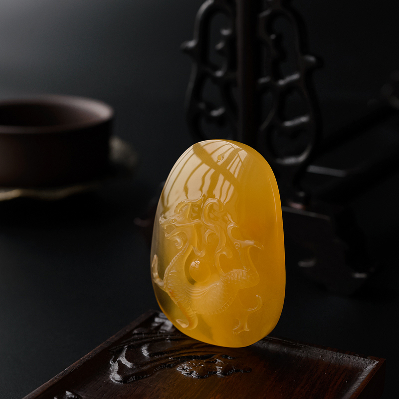 蜜蜡吊坠-红掌柜