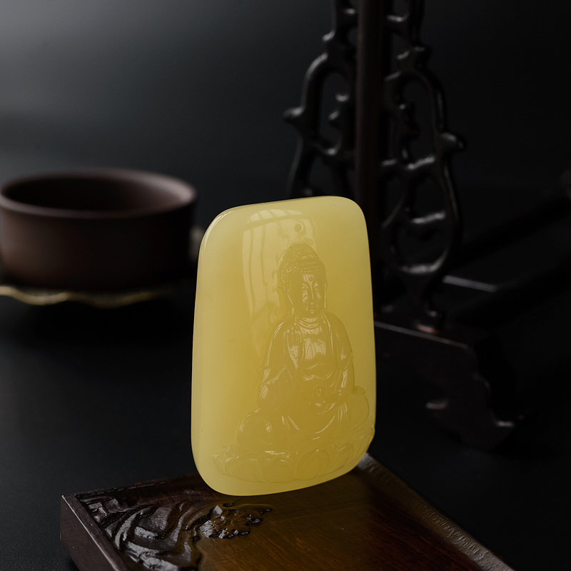 蜜蜡阿弥陀佛-红掌柜