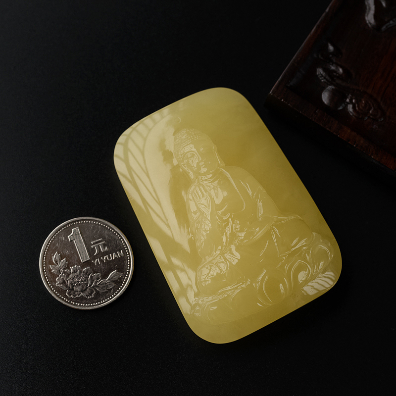 柠檬黄蜜蜡阿弥陀佛-红掌柜