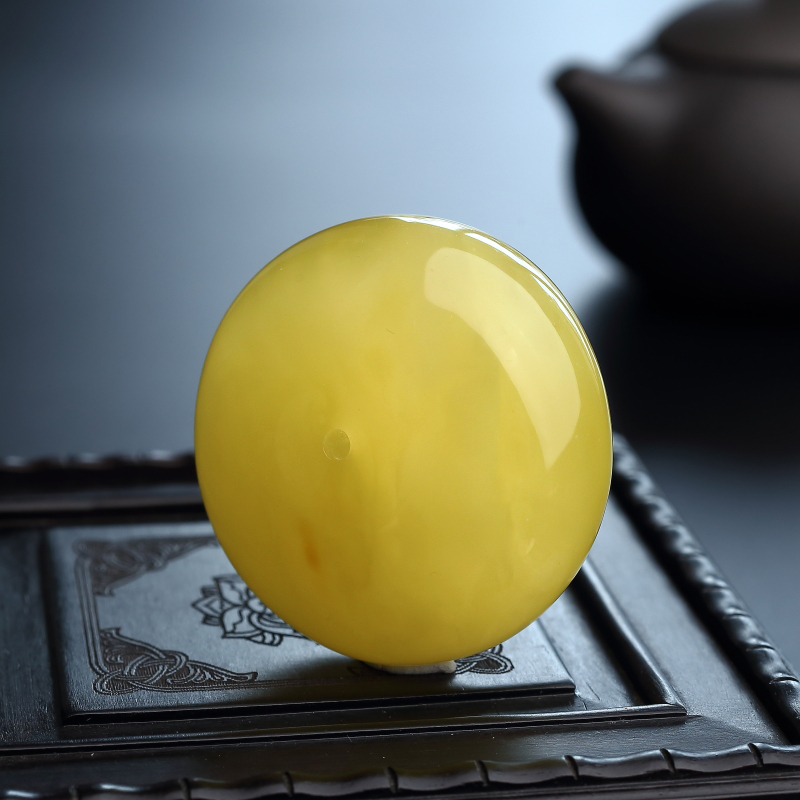 满蜜蜜蜡平安扣吊坠-红掌柜