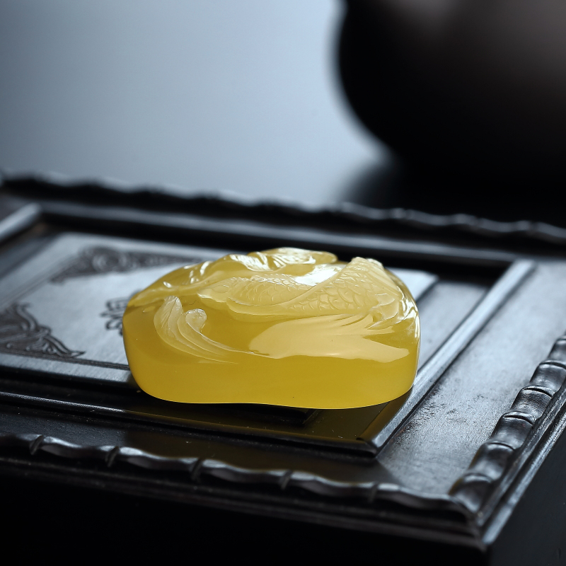 天然蜜蜡挂件-红掌柜