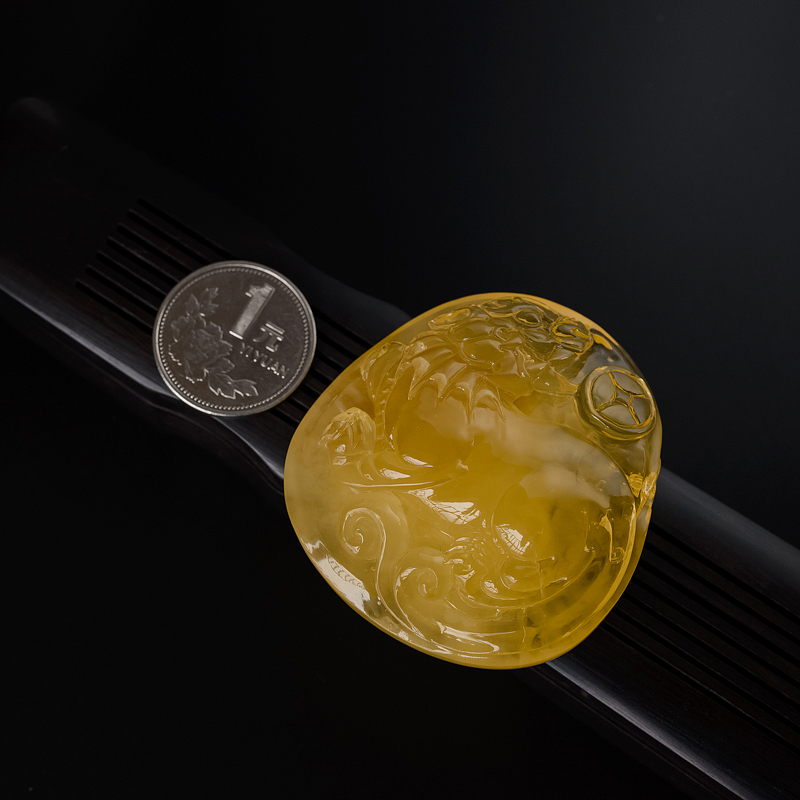 天然金绞蜜蜜蜡吊坠-红掌柜