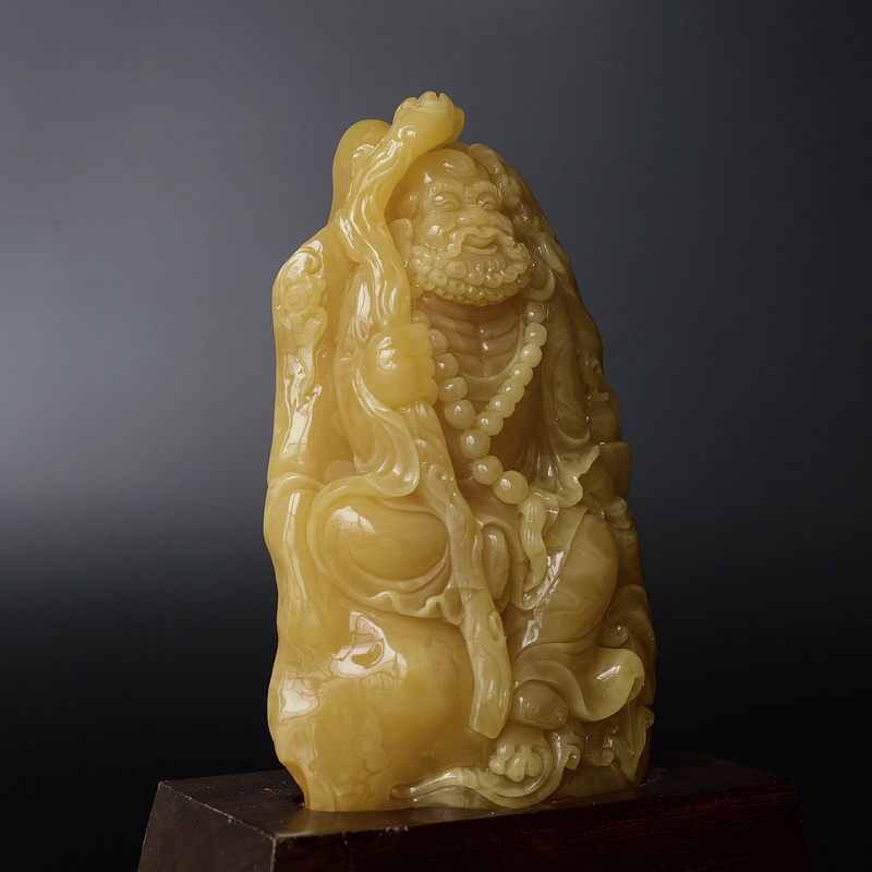 波罗的海天然蜜蜡达摩摆件-红掌柜