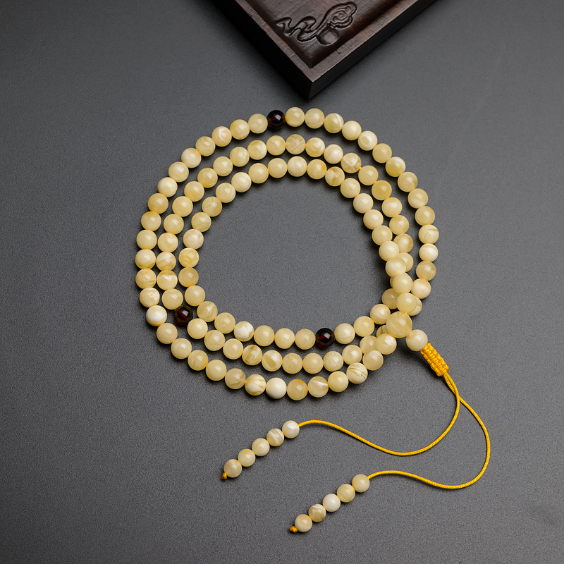 天然白花蜜佛珠 - 红掌柜