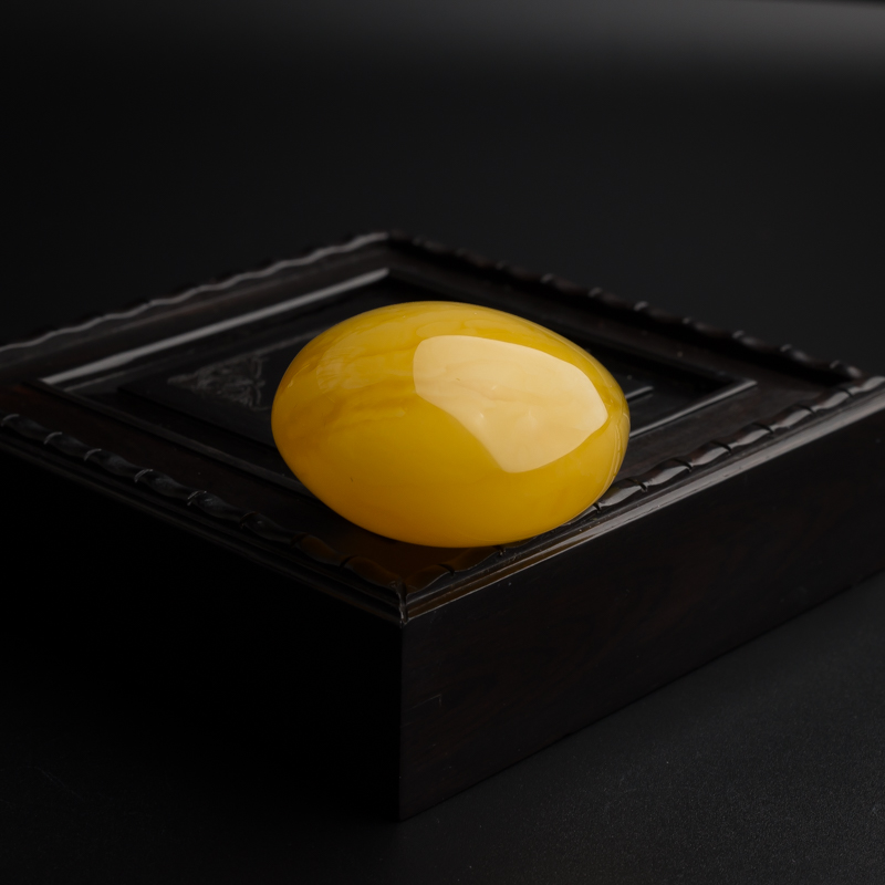 鸡油黄蜜蜡水滴吊坠-红掌柜