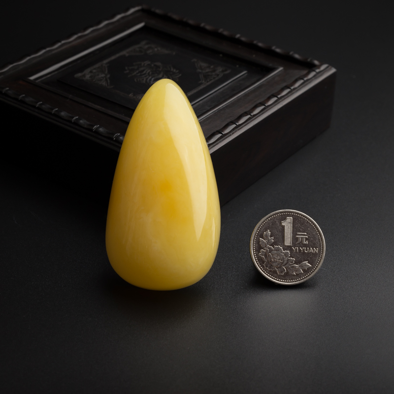 鸡油黄蜜蜡水滴-红掌柜