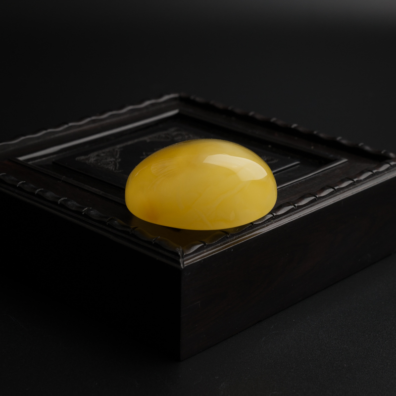 鸡油黄蜜蜡水滴-红掌柜