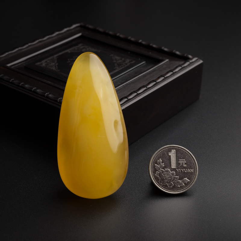 蜜蜡水滴吊坠-红掌柜