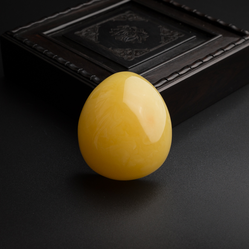 满蜜鸡油黄蜜蜡水滴吊坠-红掌柜