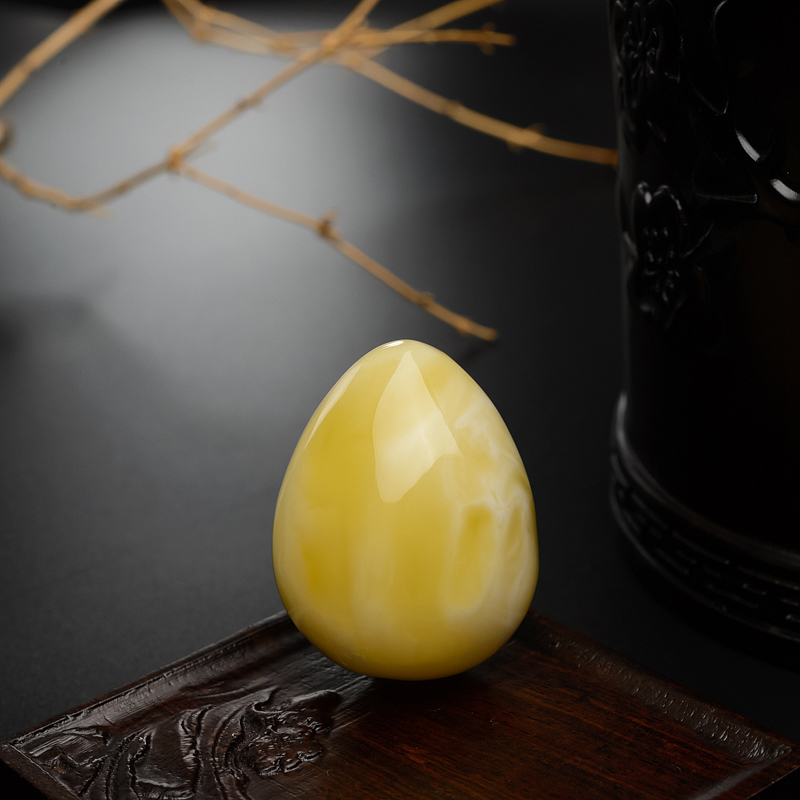 波罗的海天然白花蜜蜜蜡随形吊坠-红掌柜