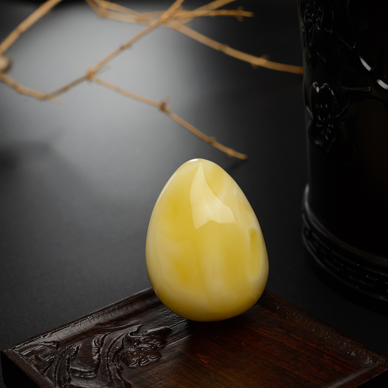 波罗的海白花蜜蜜蜡随形吊坠-红掌柜