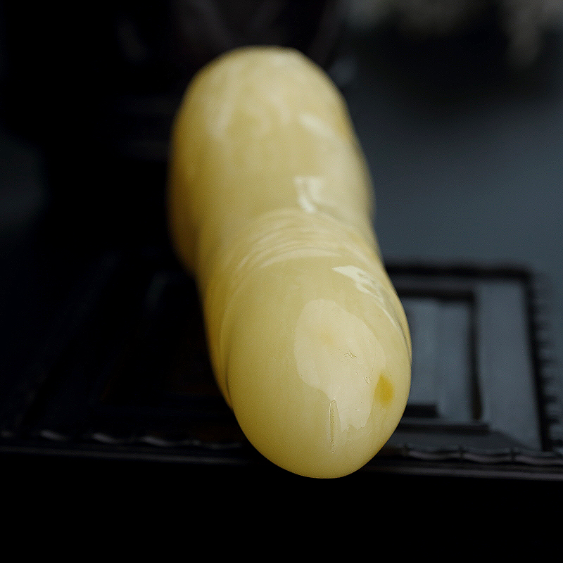 满蜜柠檬黄蜜蜡摆件-红掌柜