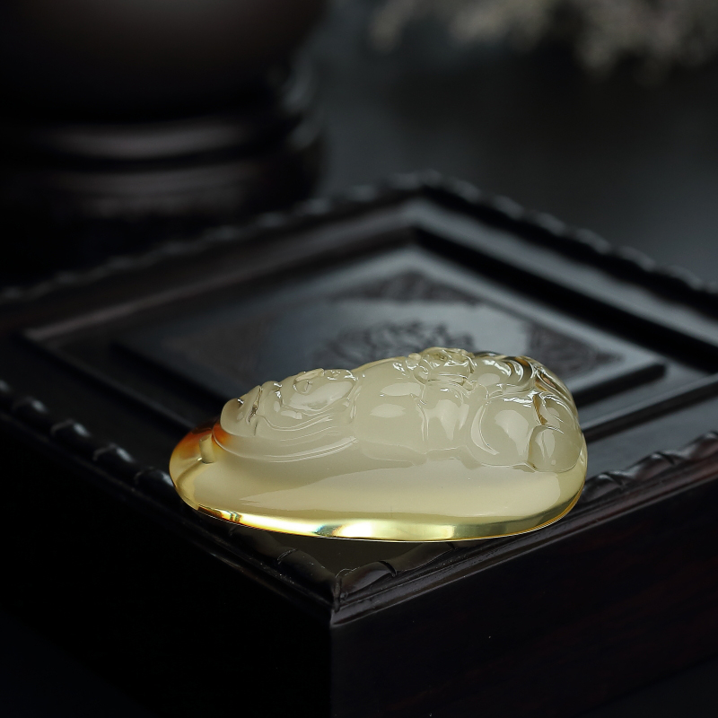 蜜蜡观音吊坠-红掌柜