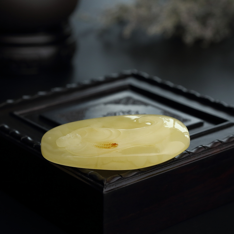 天然蜜蜡吊坠-红掌柜