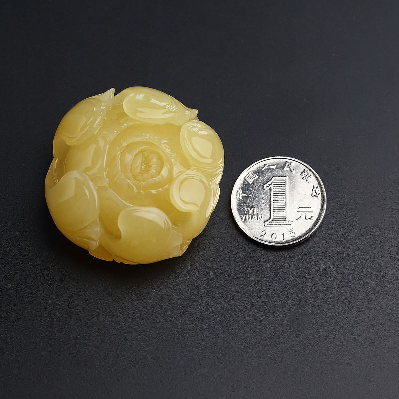 波罗的海蜜蜡花吊坠 - 红掌柜