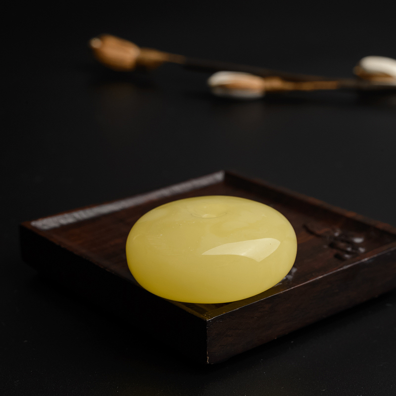 满蜜柠檬黄蜜蜡吊坠-红掌柜